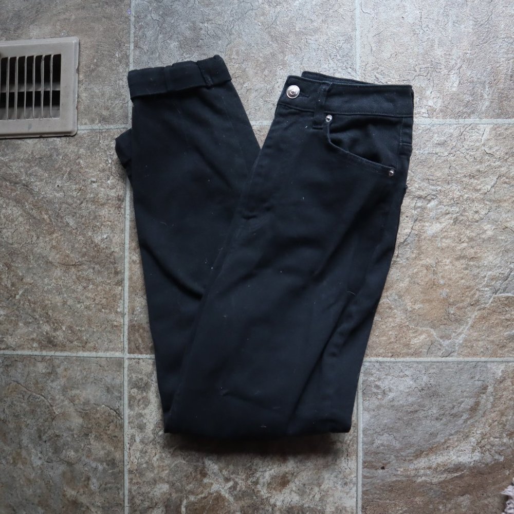 Black High-waisted mom jeans